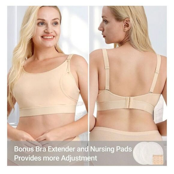 Mom cozy hands-free pumping/nursing maternity bra set of 2/ XL - Picture 3 of 10